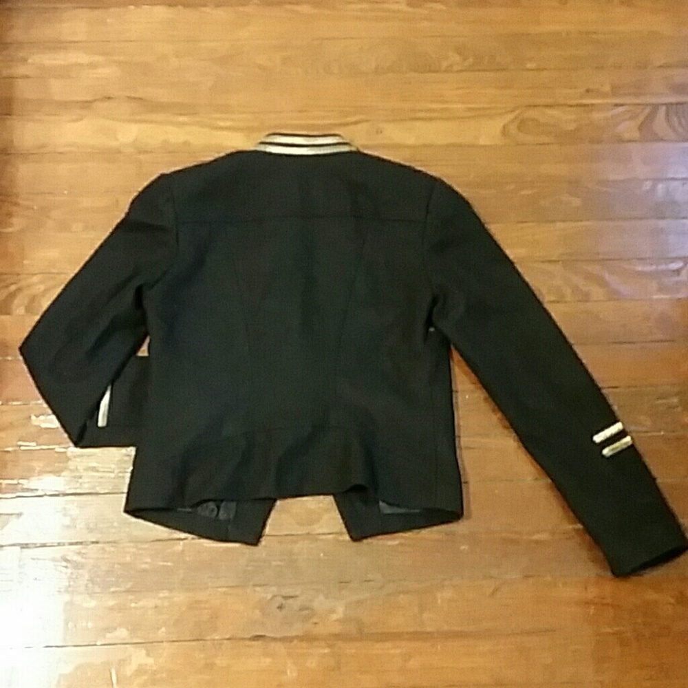 Military Style Wool Blazer Jacket - Picture 6 of 6